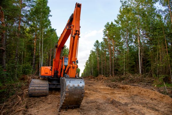 Backhoe Land Clearing in Riverton